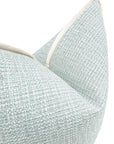 Pair of Euros, Hepburn Tweed in Mist with Bone Flange, needs 28” inserts, LDC