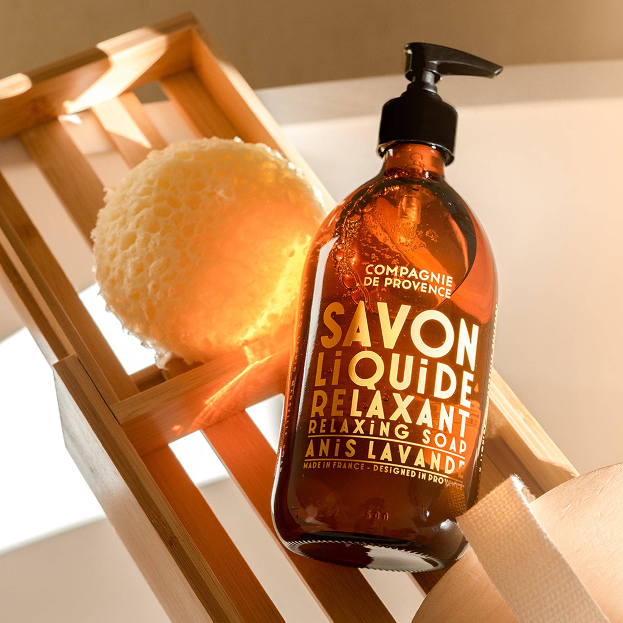 Liquid Marseille Soap Anise Lavender 16.7 fl oz Glass