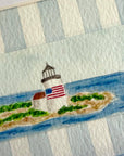 Nantucket Lighthouse Watercolor Painting