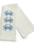 Towel - Fishtail Blue Crabs on white