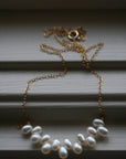 Vineyard Pearl Necklace: Gold pearl necklace