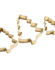 Gold Cookie Cutter Set, Tree - Set of 3, Stainless Steel