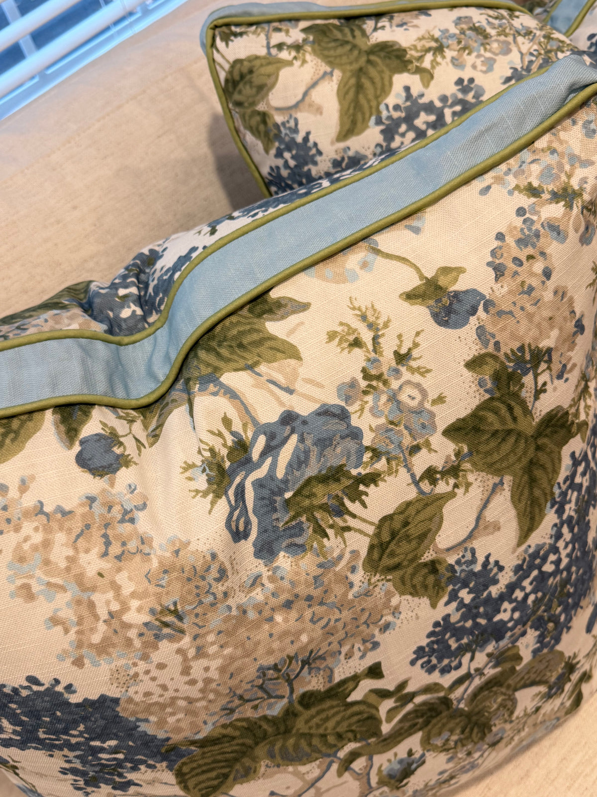 Pair of WWH Georgia Covers, welt and gusset, use 25-26” insert to fill gusset