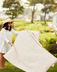 The Lightweight Blanket - Windowpane Wheat: Lightweight