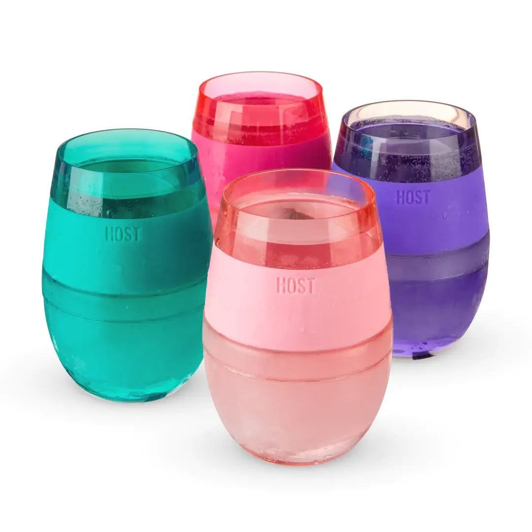 Wine FREEZE™ Cooling Cups - Asst Tinted Colors - Set of 4