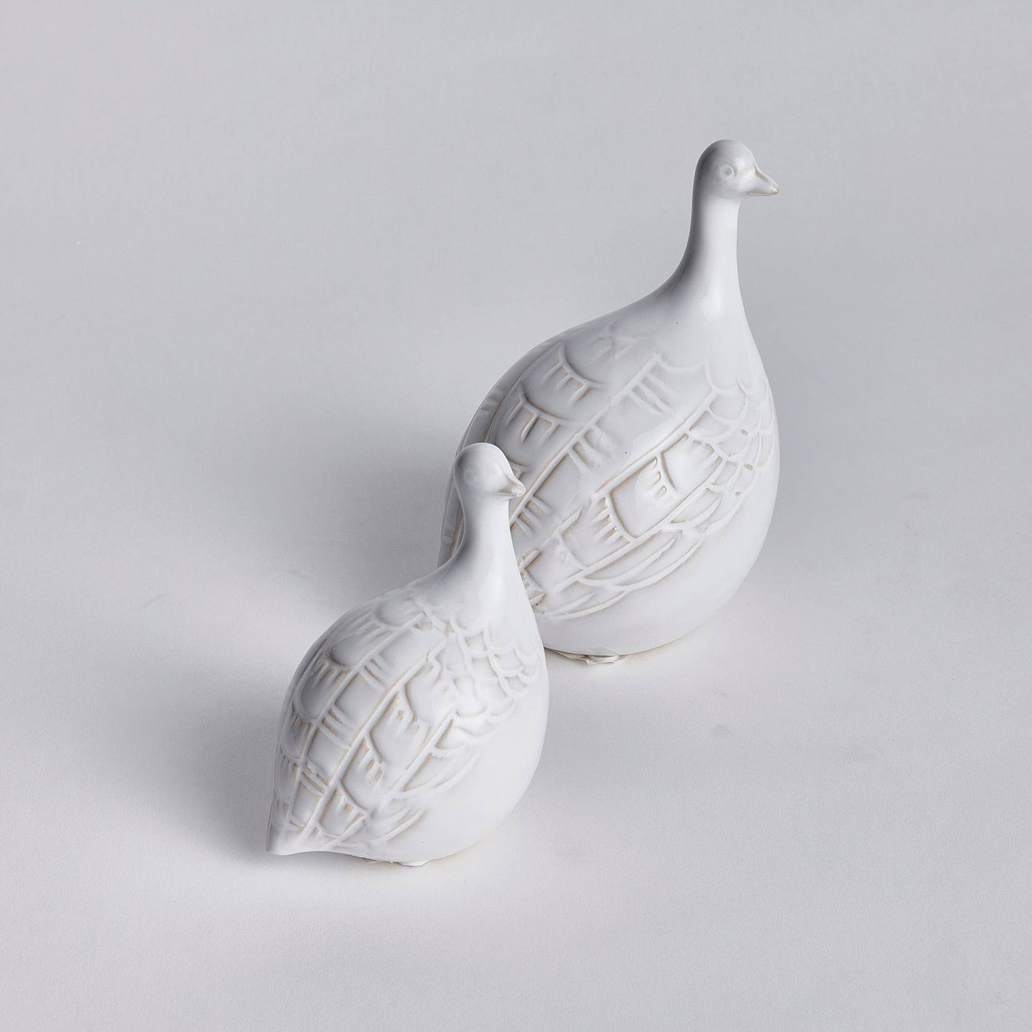 Featherington Birds, Set Of 2: White / Ceramic