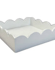 WH Lacquer Scalloped Notepad Holder | White