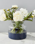 Navy Colorblock Flower Vase