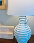 Bugello Table Lamp with Light Blue Glaze