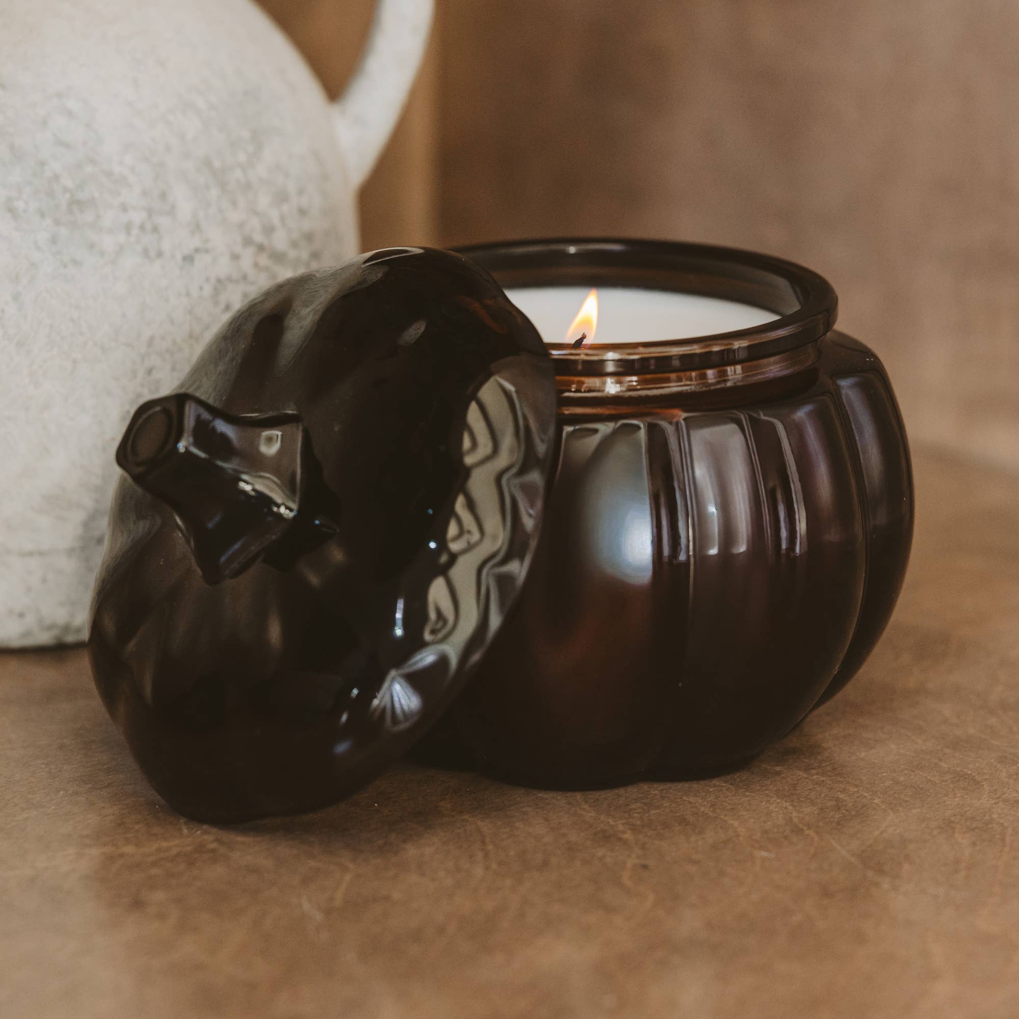 Hello Fall Soy Candle, 20 oz Pumpkin Jar