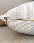 Quinn Stripe Designer Pillow: Feather Down / 22 x 22