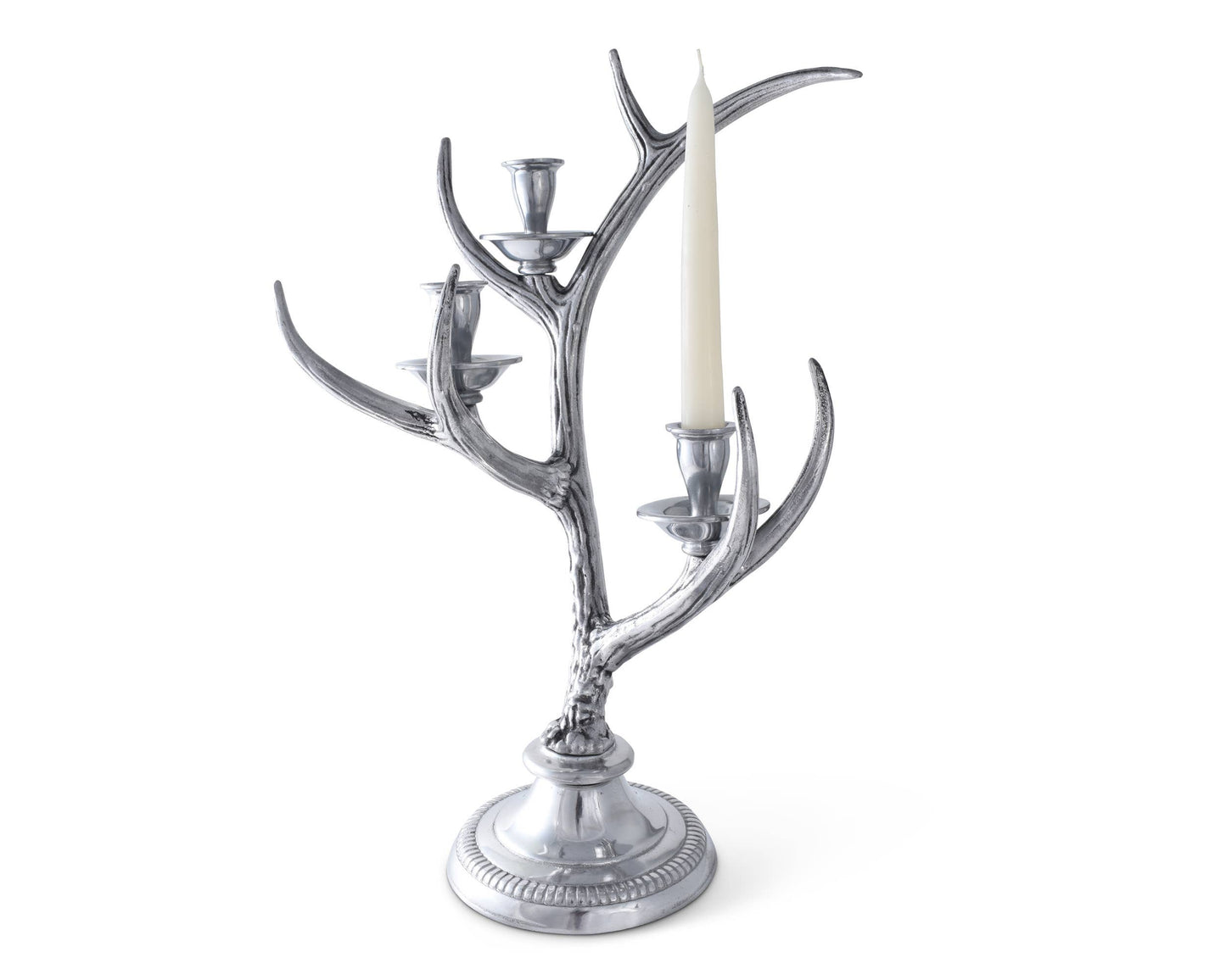Three-Light Metal Antler Candlestick