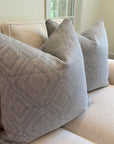 Pair of Schumacher Tortola Covers, 22” for 24” inserts