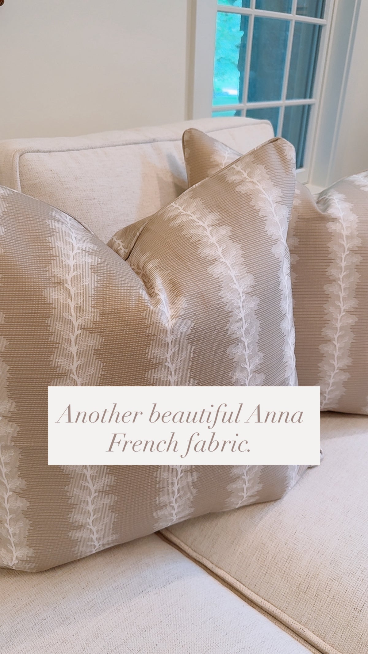 Pair of Anna French Covers, 22” for 24” inserts
