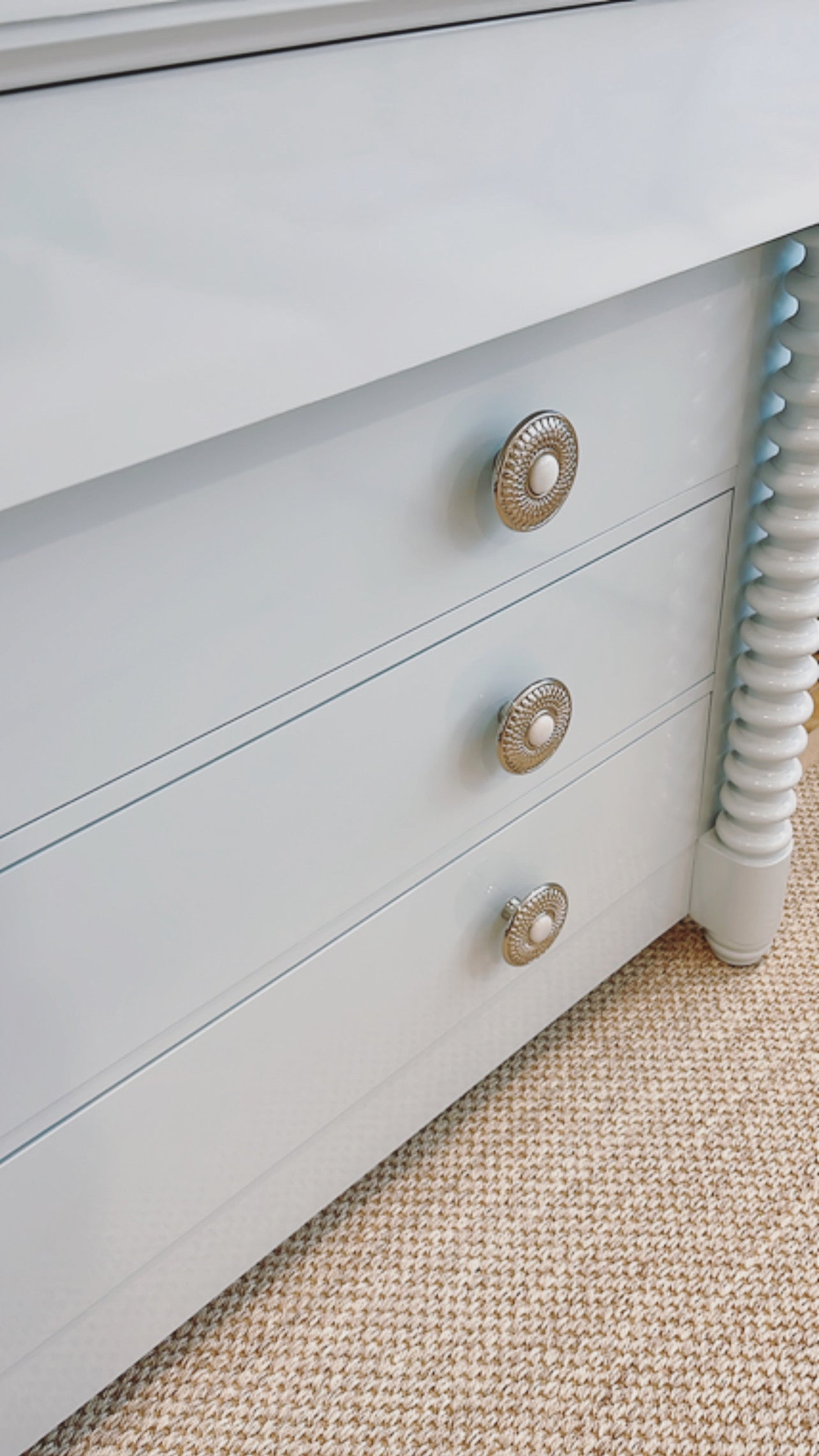 Lacquered Dresser with Modern Matter Hardware