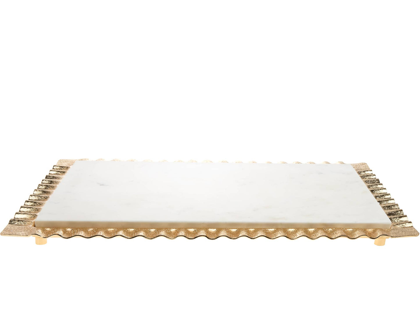 Ripple Gold 16x12" Marble Tray