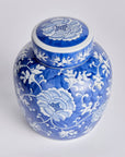 Barclay Butera Dynasty Lotus Lidded Jar: Classic Blue/White / Ceramic