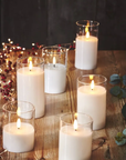 LED Glass Candles (Set Of 3) - Safe & Dimmable Candles With