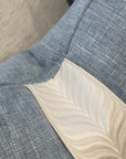 Classic Coastal Blue Lumbar Covers, double sided with self welt and tape, 16x20” for 18x22” inserts