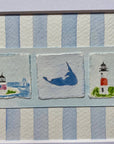 Mini Nantucket Watercolor Paintings, Framed (8 x 10): American Flag