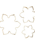 Gold Cookie Cutter Set, Snowflakes - Set of 3, Stainless Steel