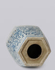 Rustic Rose Blue and White Porcelain Garden Seat
