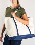 Classic Canvas Tote Bag Large Private Label: Navy