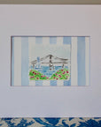 Newport, RI Watercolor Painting with 8 x 10 Frame 