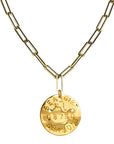Beach Tag Charm Necklace – 18k Gold Plated - WS: Naples