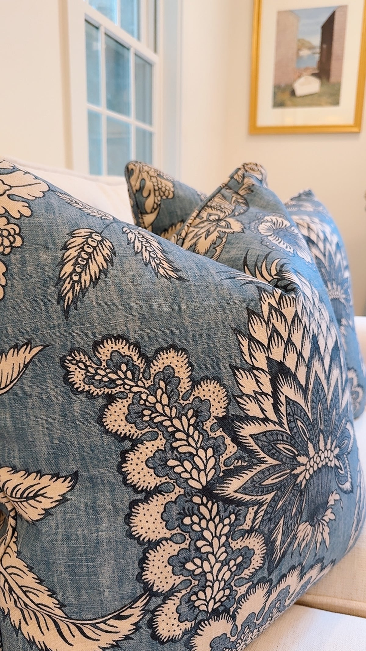Pair of Lee Jofa Covers, 22” for 24” insert, self welt, double sided