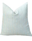 Lilly Blue Classic Stripe Designer Pillow: Feather Down / 22 x 22