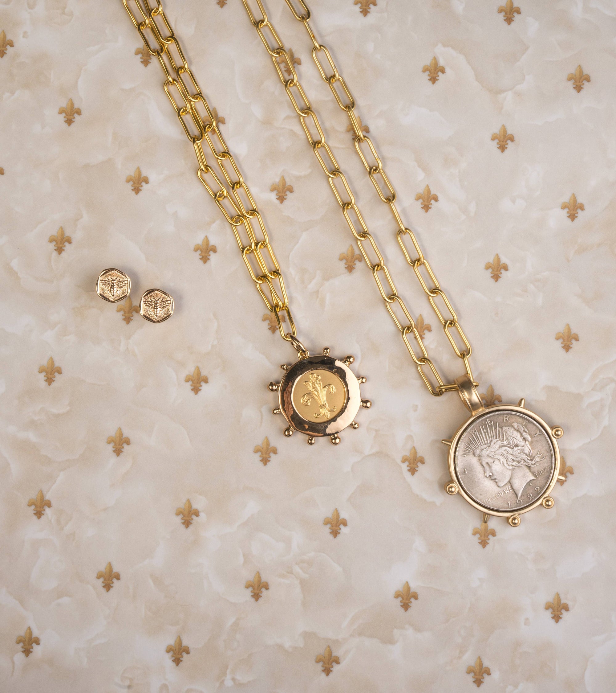 Lady Liberty coin necklace