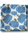 Blue Pumpkin Chinoiserie Fall Coastal Kitchen Towel Waffle