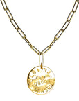 Beach Tag Charm Necklace – 18k Gold Plated - WS: Bar Harbor ME