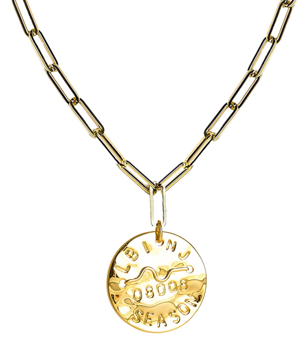Beach Tag Charm Necklace – 18k Gold Plated - WS: Nantucket