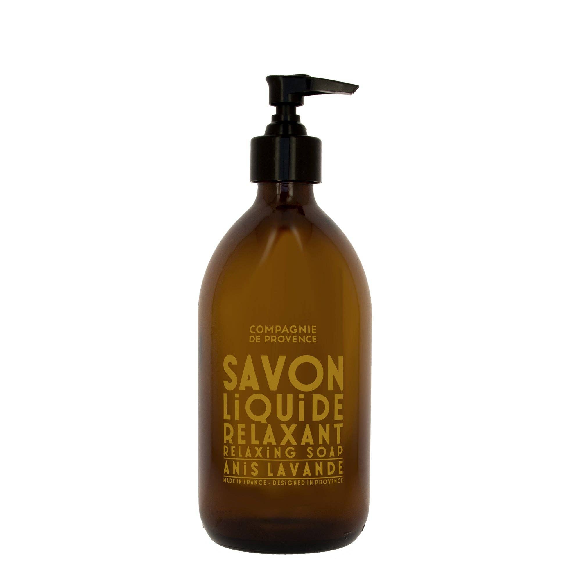 Liquid Marseille Soap Anise Lavender 16.7 fl oz Glass