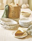 Ceramic Pumpkin Appetizer Plates - Set of 4: Ceramic / 6" Dia