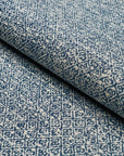 Sarong Weave Pillow Cover in Indigo Blue, Schumacher Textiles