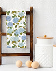 Blue Hydrangea Tea Towel - Floral Kitchen Tea Towel
