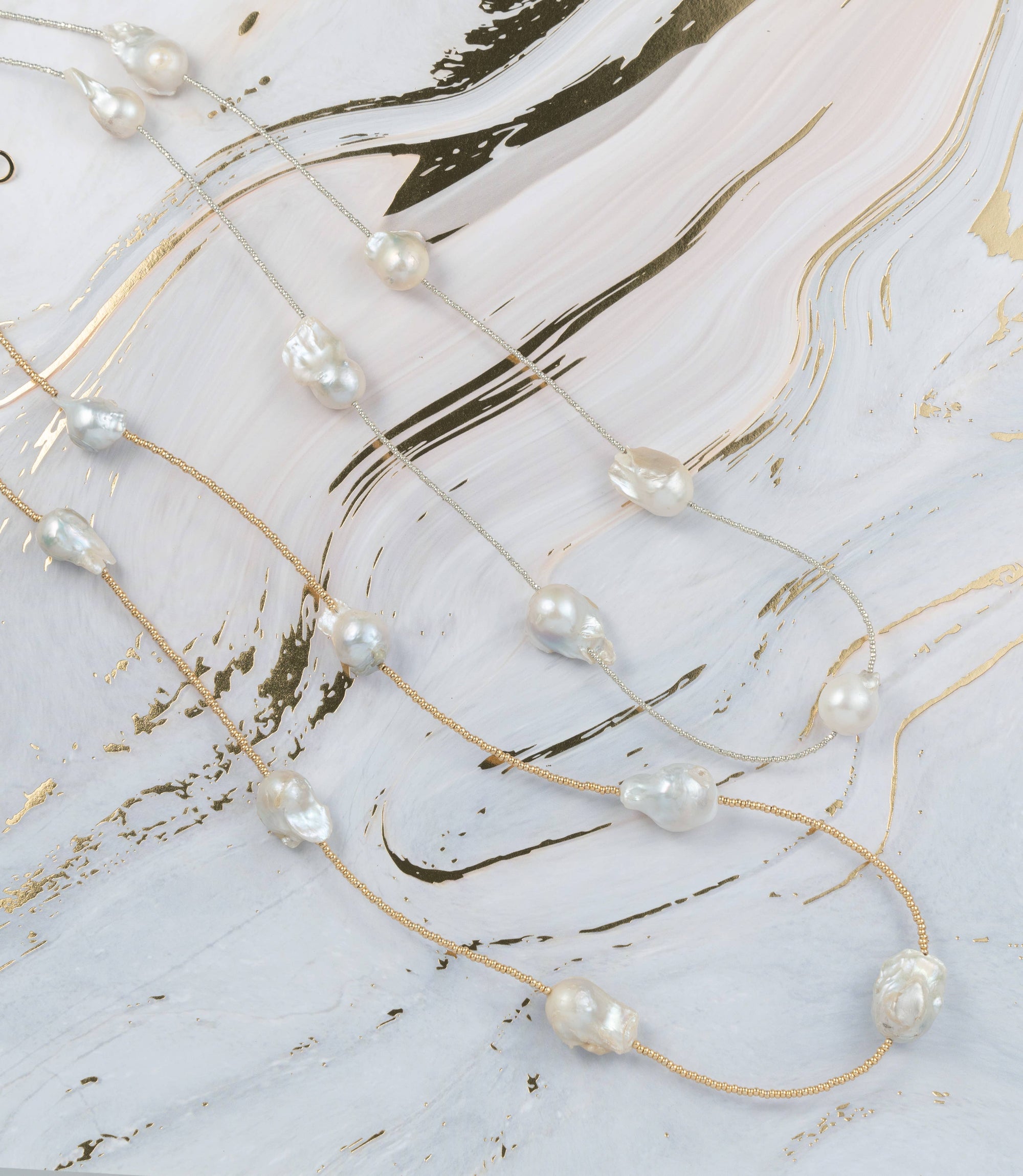 Baroque Pearl Henrietta Necklace: Gold