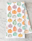 Colorful Pumpkins Kitchen Towel - Fall Tea Towel