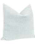 Pair of Euros, Hepburn Tweed in Mist with Bone Flange, needs 28” inserts, LDC