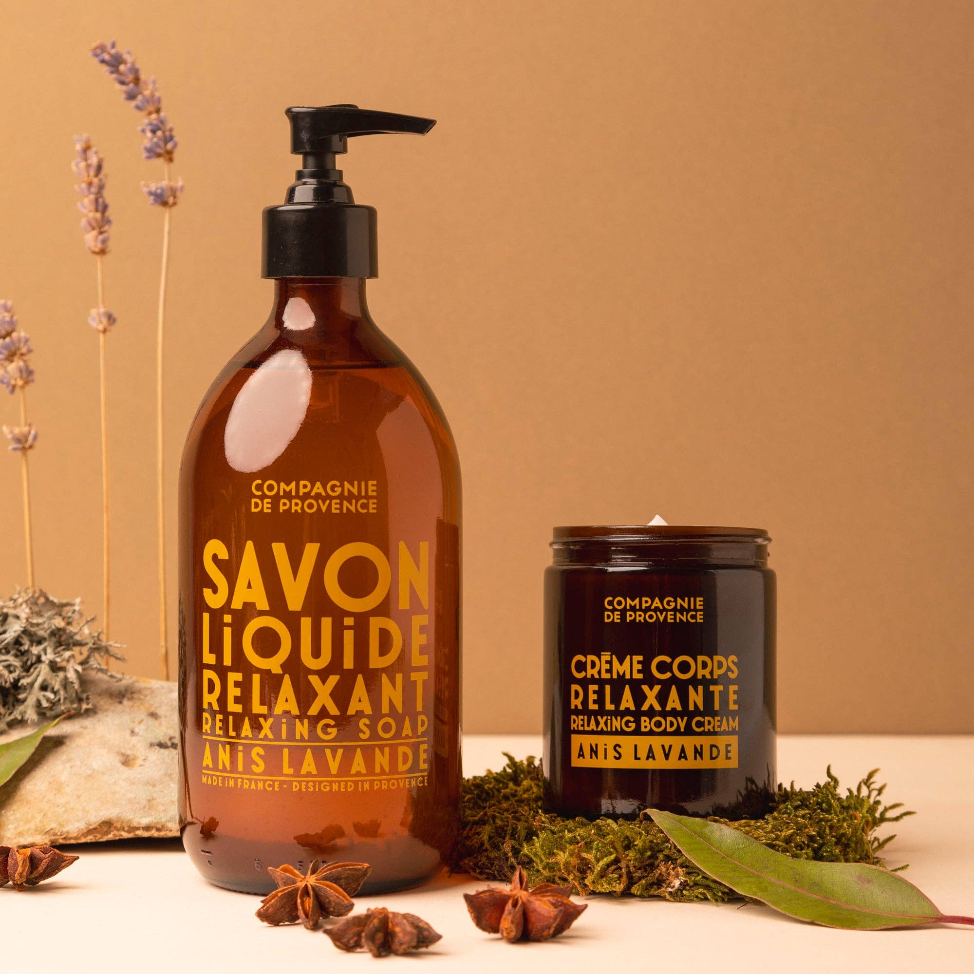 Liquid Marseille Soap Anise Lavender 16.7 fl oz Glass