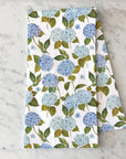Blue Hydrangea Tea Towel - Floral Kitchen Tea Towel