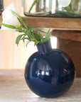 Navy Sphere Bud Vase