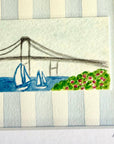 Newport, RI Watercolor Painting with 8 x 10 Frame