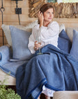 Harborview Herringbone Navy Blanket: Original