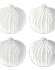 Ceramic Pumpkin Appetizer Plates - Set of 4: Ceramic / 6" Dia
