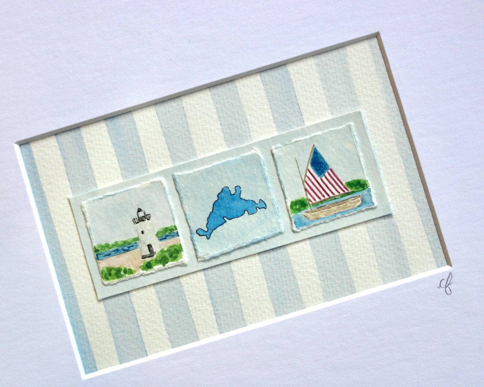Mini Martha’s Vineyard Watercolor Paintings