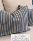 Pair of Schumacher Lumbar Covers, 16x20” for 18x22” inserts
